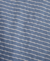 Striped Double-Knit Long-Sleeve Henley