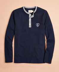Double-Knit Jacquard Henley