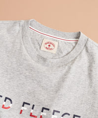 Jersey Cotton Red Fleece Graphic T-Shirt