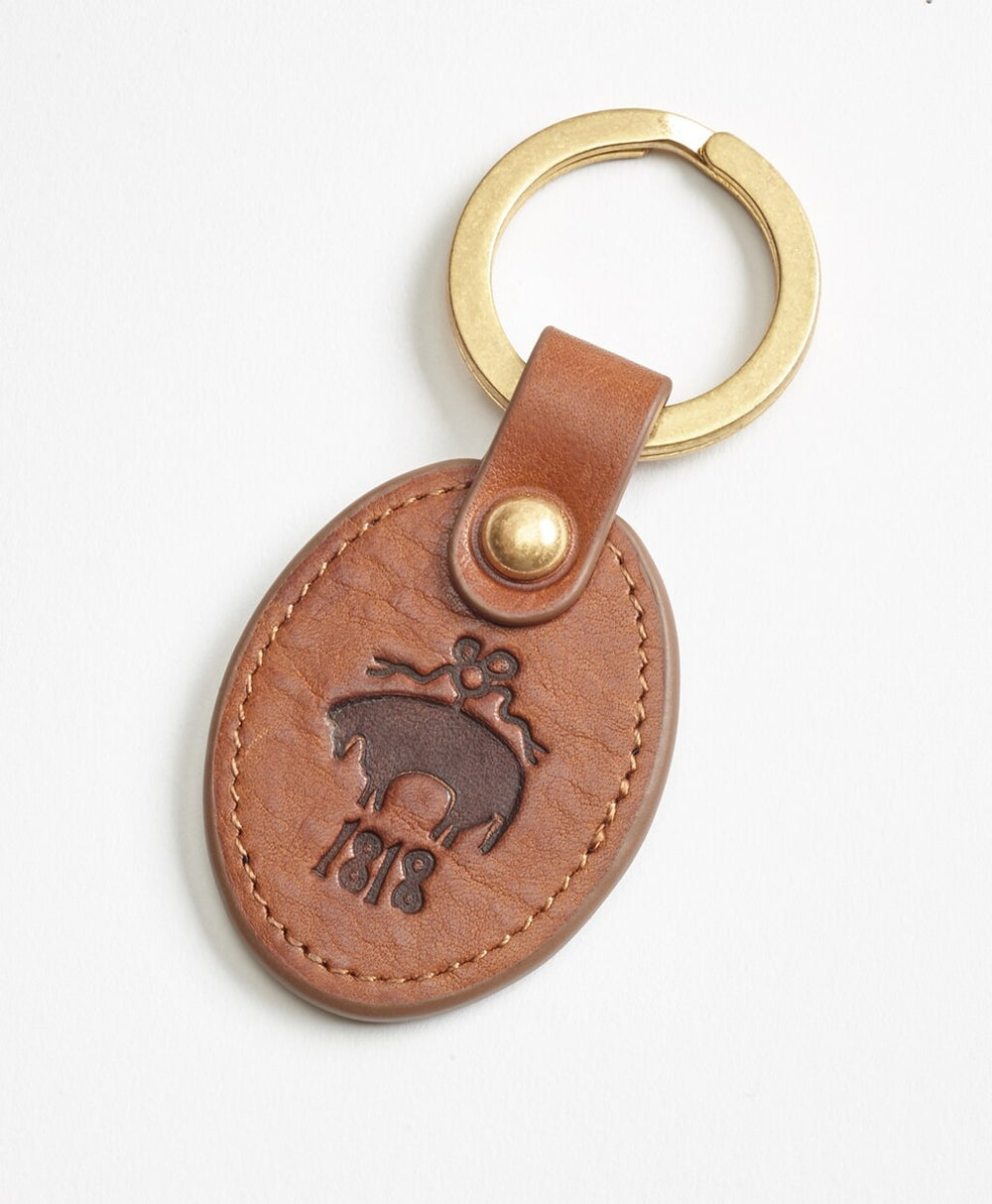 Leather Logo Key Fob
