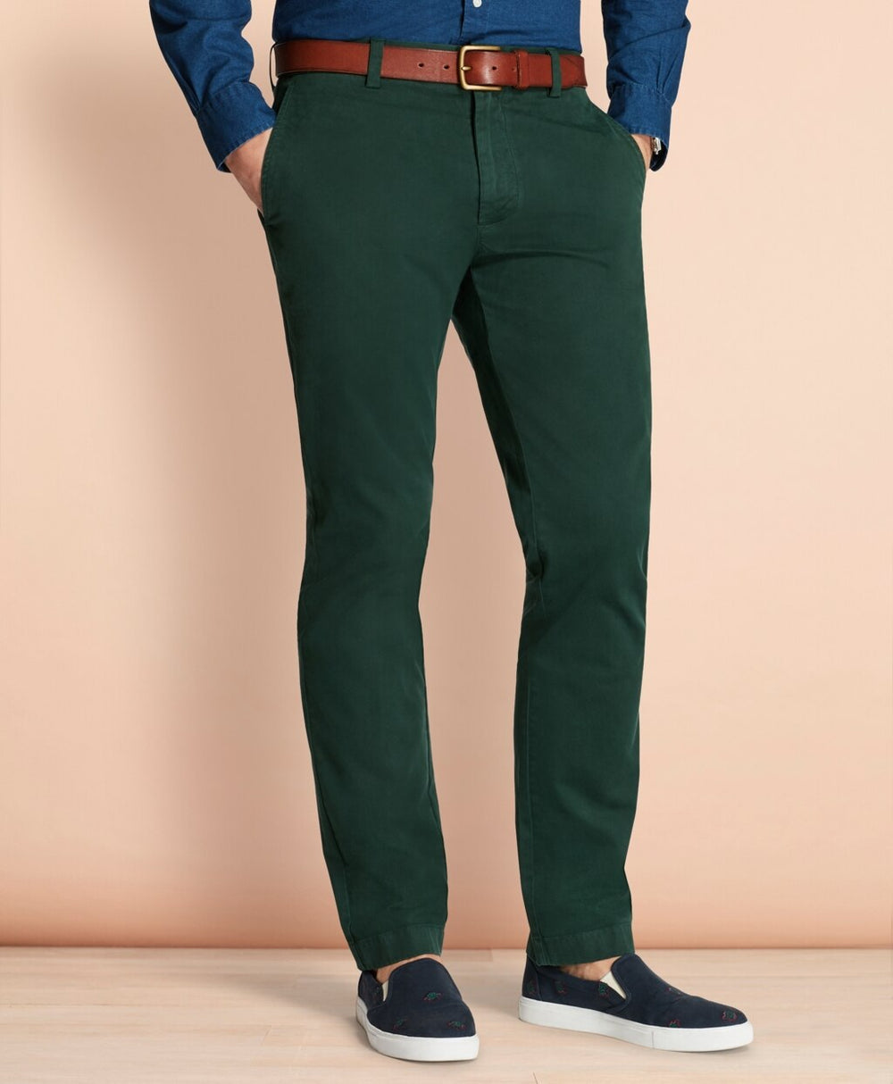 Garment-Dyed Stretch Chinos
