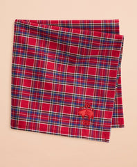 Red Tartan Cotton Pocket Square