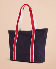 Red Fleece NYC Large Canvas Tote Bag