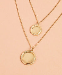 Demi Fine Layered Disk Necklace