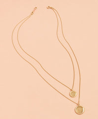 Demi Fine Layered Disk Necklace
