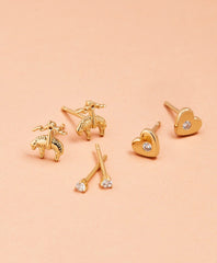 Love, Brooks Demi Fine Stud Earrings - Set of Three