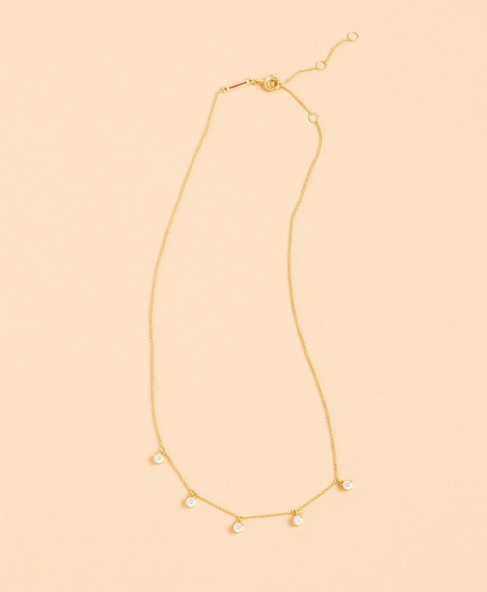 Demi-Fine Crystal Drop Necklace