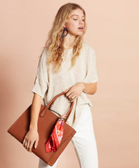 Pebbled Leather Tote Bag