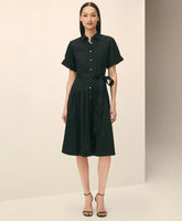 Signature A-Line Cotton Sateen Shirt Dress