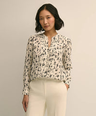 Silk Floral Print Blouse
