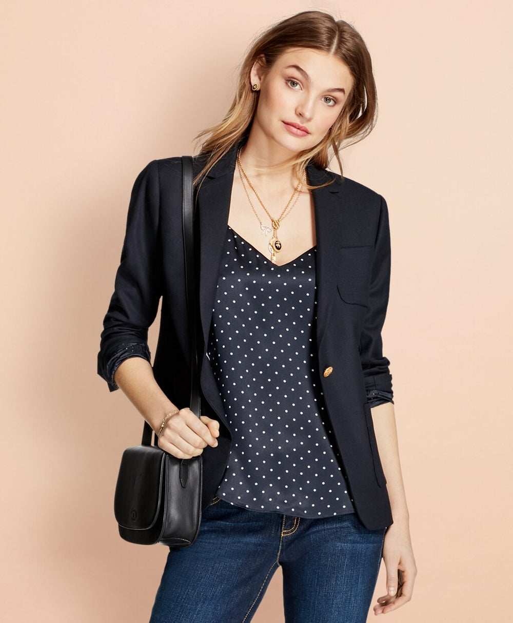 Patch Pocket Stretch Wool Blazer