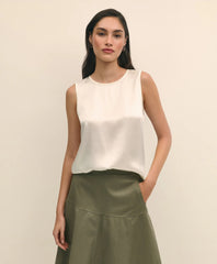 Sleeveless Shell in Washable Silk