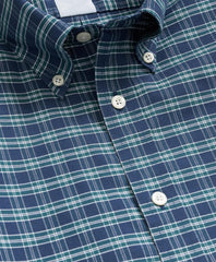 Stretch Non-Iron Oxford Button-Down Collar Check Shirt