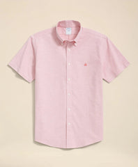 Short Sleeve Shirt Stretch Non-Iron Oxford Button-Down Collar