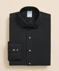 Stretch Supima® Cotton Non-Iron English Spread Collar Herringbone Dress Shirt