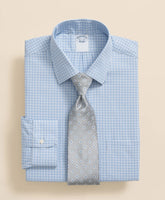 Checked Dress Shirt Stretch Supima® Cotton Non-Iron Royal Oxford Ainsley Collar