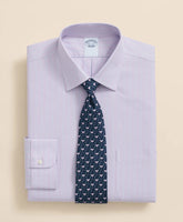 Stretch Supima® Cotton Non-Iron Royal Oxford Ainsley Collar Striped Dress Shirt
