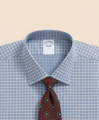 Graph Check Dress Shirt Stretch Supima® Cotton Non-Iron Textured Dobby Ainsley Collar