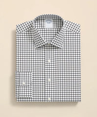 Stretch Supima® Cotton Non-Iron Twill Ainsley Collar Windowpane Dress Shirt