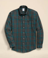 Plaid Sport Shirt Stretch Supima® Cotton Non-Iron Twill Polo Button Down