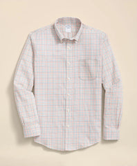 Tattersall Sport Shirt Stretch Supima® Cotton Non-Iron Twill Polo Button Down