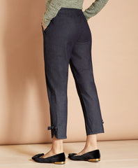Stretch Cotton Denim Slim-Fit Pants