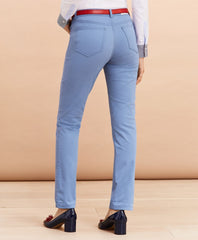 Stretch Cotton Sateen Five-Pocket Pants