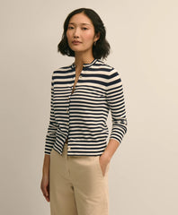 Supima® Cotton Variegated Stripe Cardigan