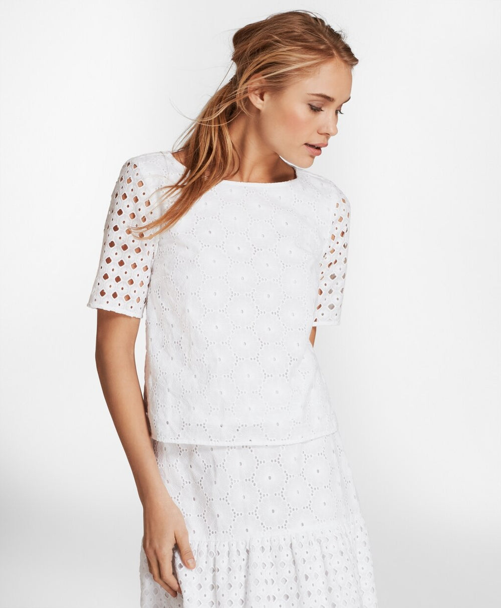 Cotton Eyelet Blouse