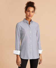Non-Iron Striped Cotton Broadcloth Tunic