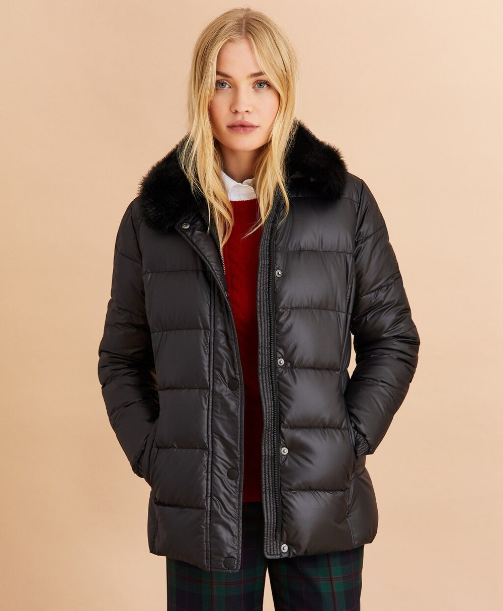 Faux-Fur-Trim Down Parka