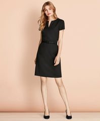 Stretch Wool Sheath Dress