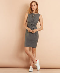 Ruched Knot Jersey Sheath Dress