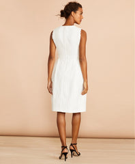 Fringe-Trimmed Boucle Dress