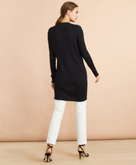 Rib-Knit Cotton Boyfriend Cardigan