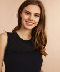 Cotton Pointelle-Yoke Tank