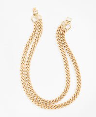 Gold-Plated Two-Strand Curb Chain Necklace