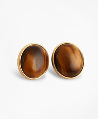 Tiger's Eye Stud Earrings
