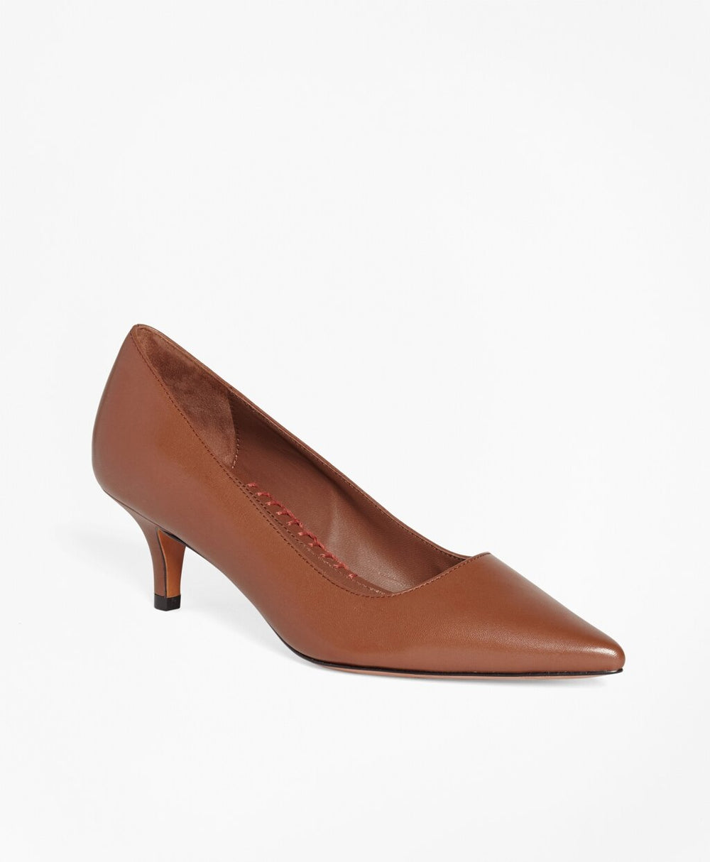 Leather Point-Toe Pumps