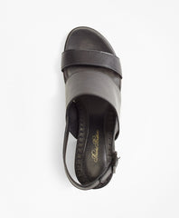 Leather Block-Heel Sandals