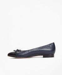 Color-block Leather Flats