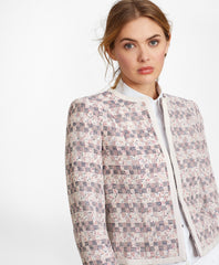 Checked Tweed Boucle Jacket
