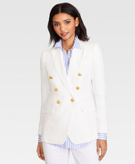 Irish Linen Double-Breasted Blazer