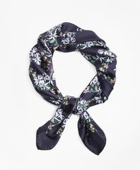 Wildflower-Print Silk Square Scarf