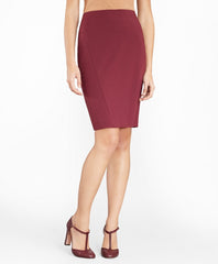 Stretch Wool Twill Pencil Skirt