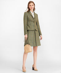 Checked Wool Tweed Skirt