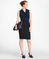 Jersey Faux Wrap Shell
