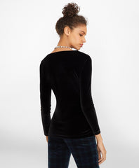 Ruched Velvet Top