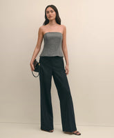 Wool-Blend Herringbone Bustier