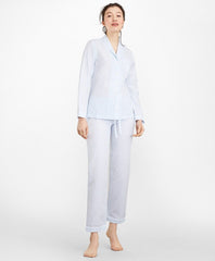 Striped Cotton Poplin Pajama Set